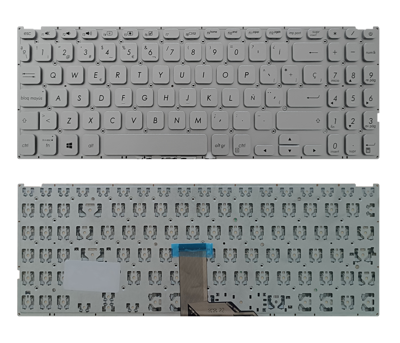TECLADO PARA ASUS PLATEADO X512DA X512FA X512FB X512JA X512JF X512JP 15 ...